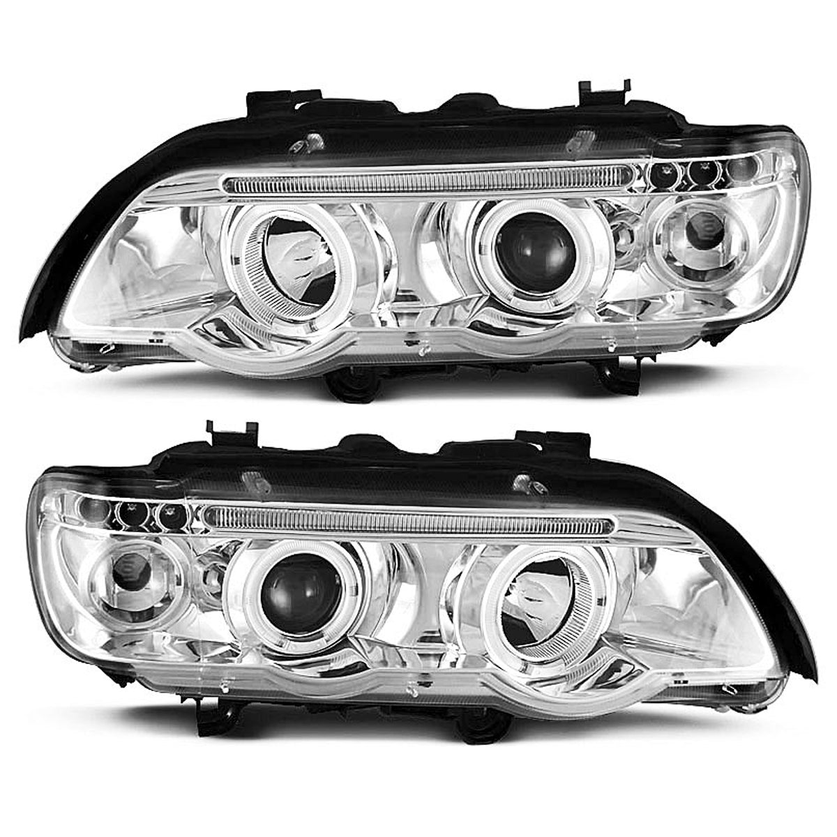 Scheinwerfer Angel Eyes Chrom passend für BMW X5 E53 09.99-10.03