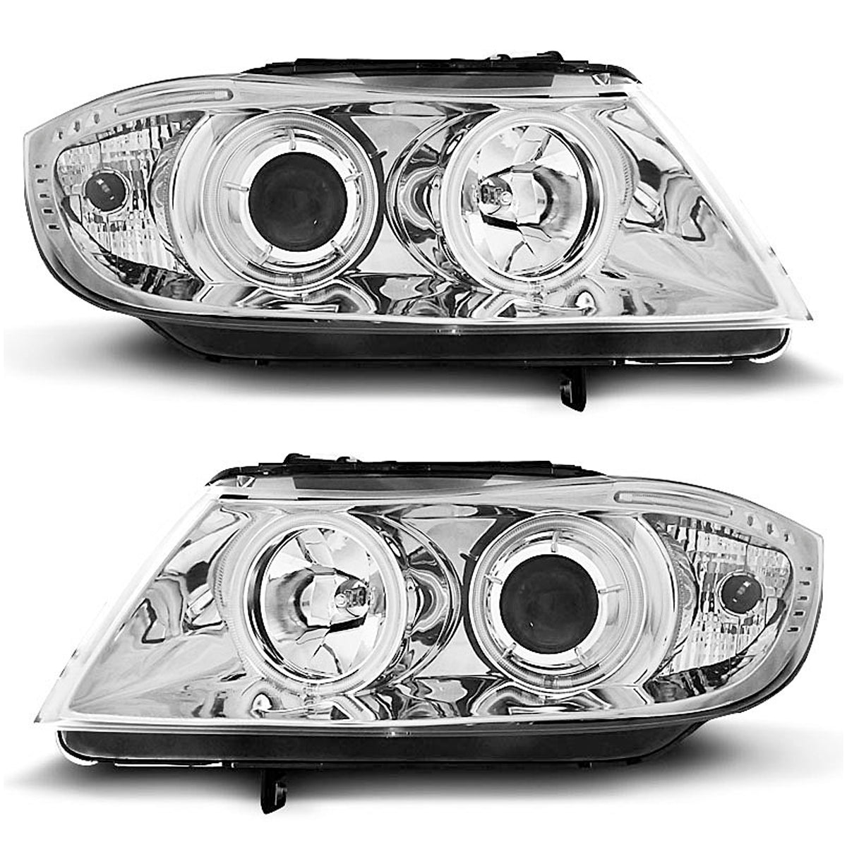 Scheinwerfer Angel Eyes CCFL Chrom passend für BMW E90/E91 03.05-08.08
