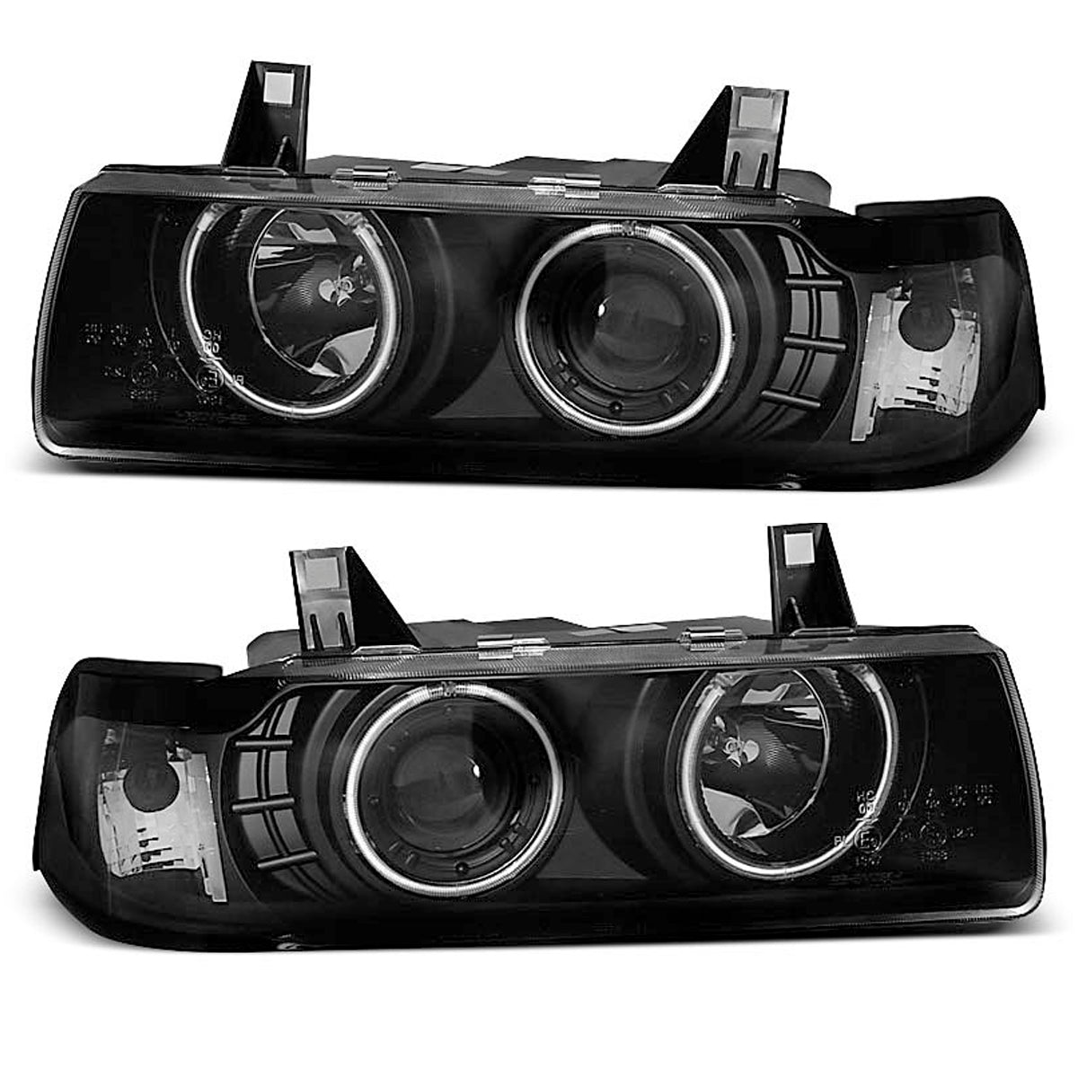 Scheinwerfer Angel Eyes CCFL Schwarz passend für BMW E36 12.90-08.99 S/C/T