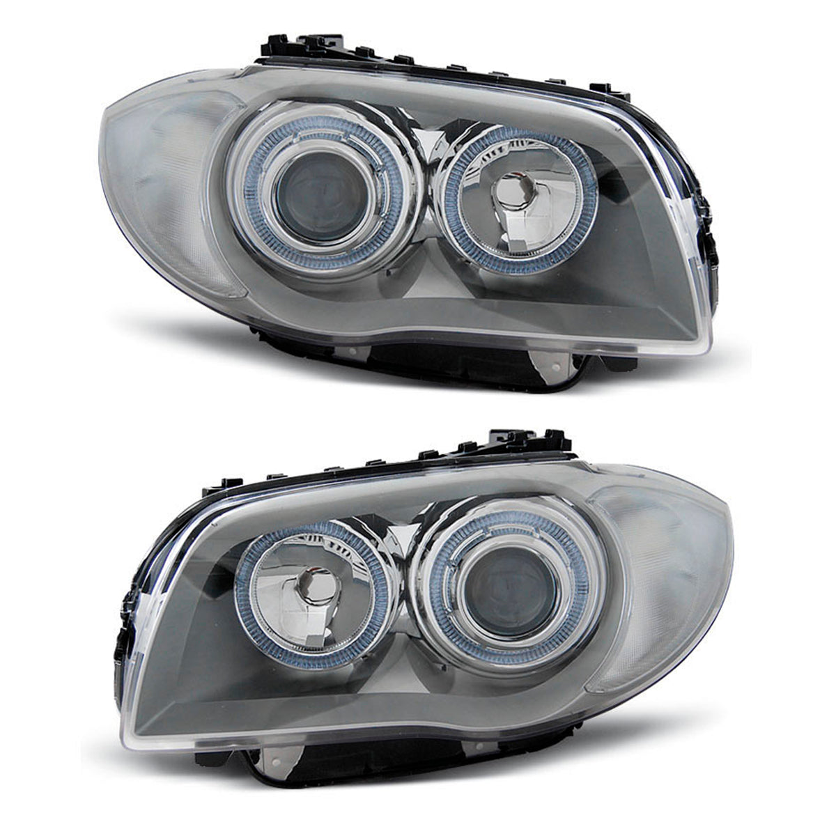 Scheinwerfer Angel Eyes Silber passend für BMW 1 E87/E81/82/88 04-11