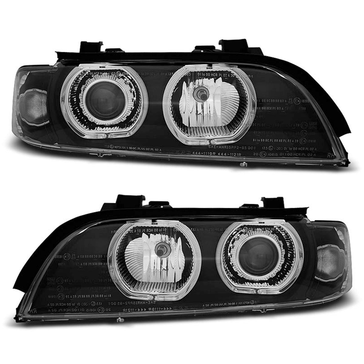 Xenon Scheinwerfer Angel Eyes LED Schwarz passend für BMW E39 09.95-06.03