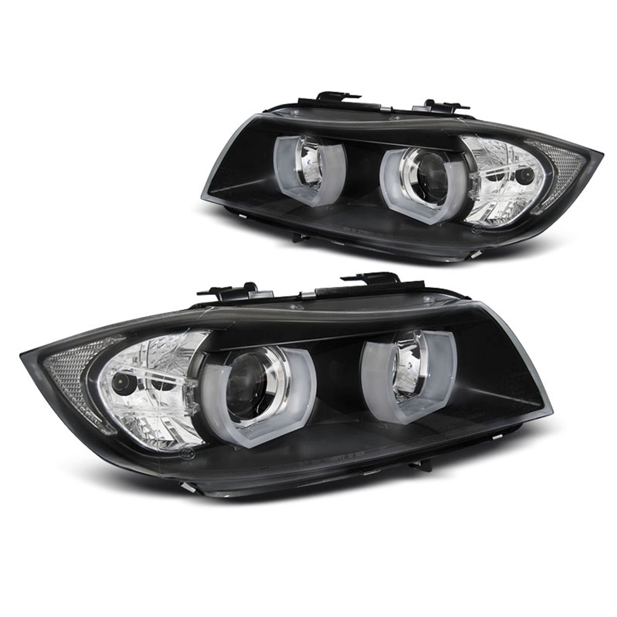 Scheinwerfer U-LED Licht 3D Schwarz passend für BMW E90/E91 03.05-12