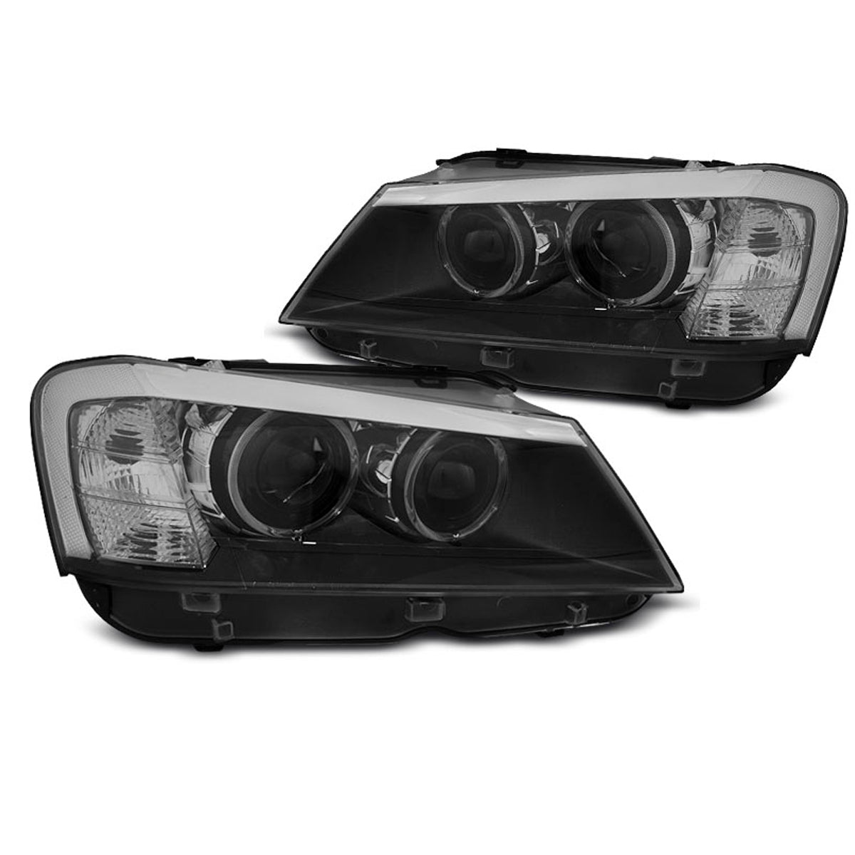 Scheinwerfer Angel Eyes LED Schwarz passend für BMW X3 F25 10-07.14