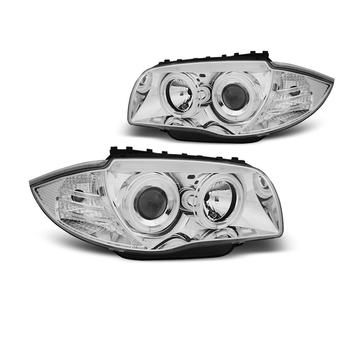 Scheinwerfer Angel Eyes CCFL Chrom passend für BMW 1 E87/E81/82/88 04-11