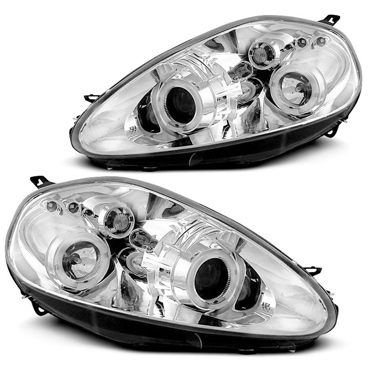 Scheinwerfer Fiat Grande Punto 09.05-08 Angel Eyes Chrom