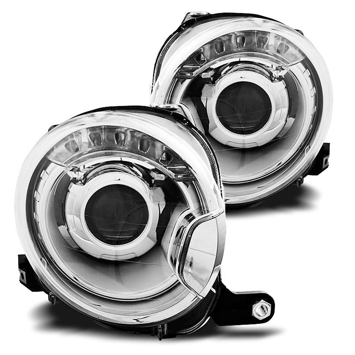 Scheinwerfer passend für Fiat 500 07-15 Projektor Chrom
