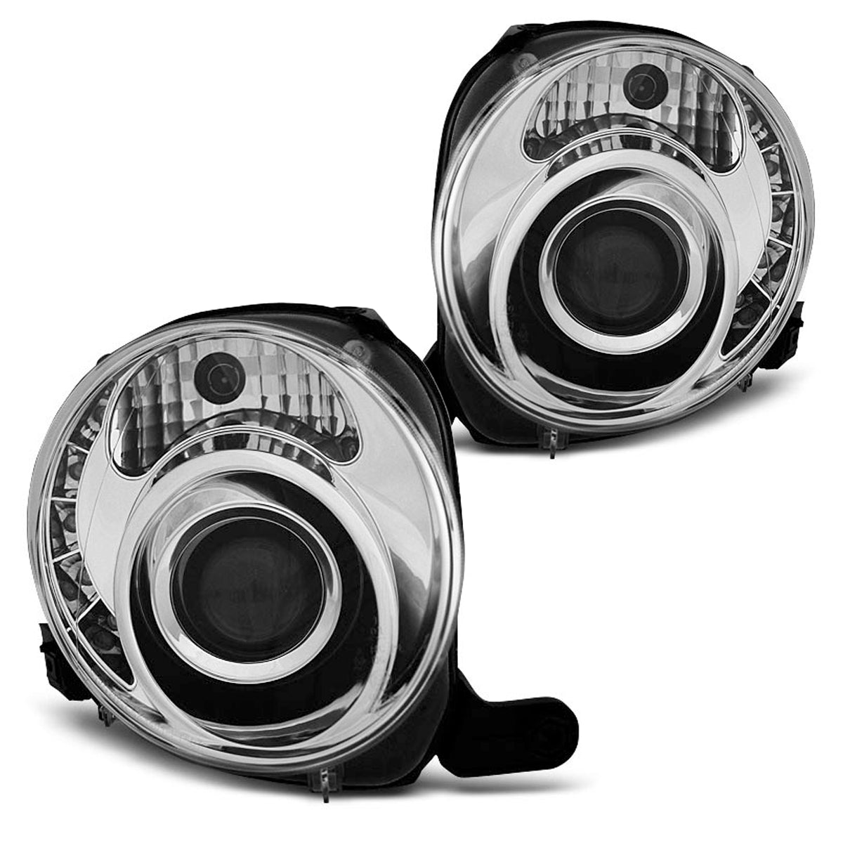 Scheinwerfer passend für Fiat 500 07-15 Chrom LED
