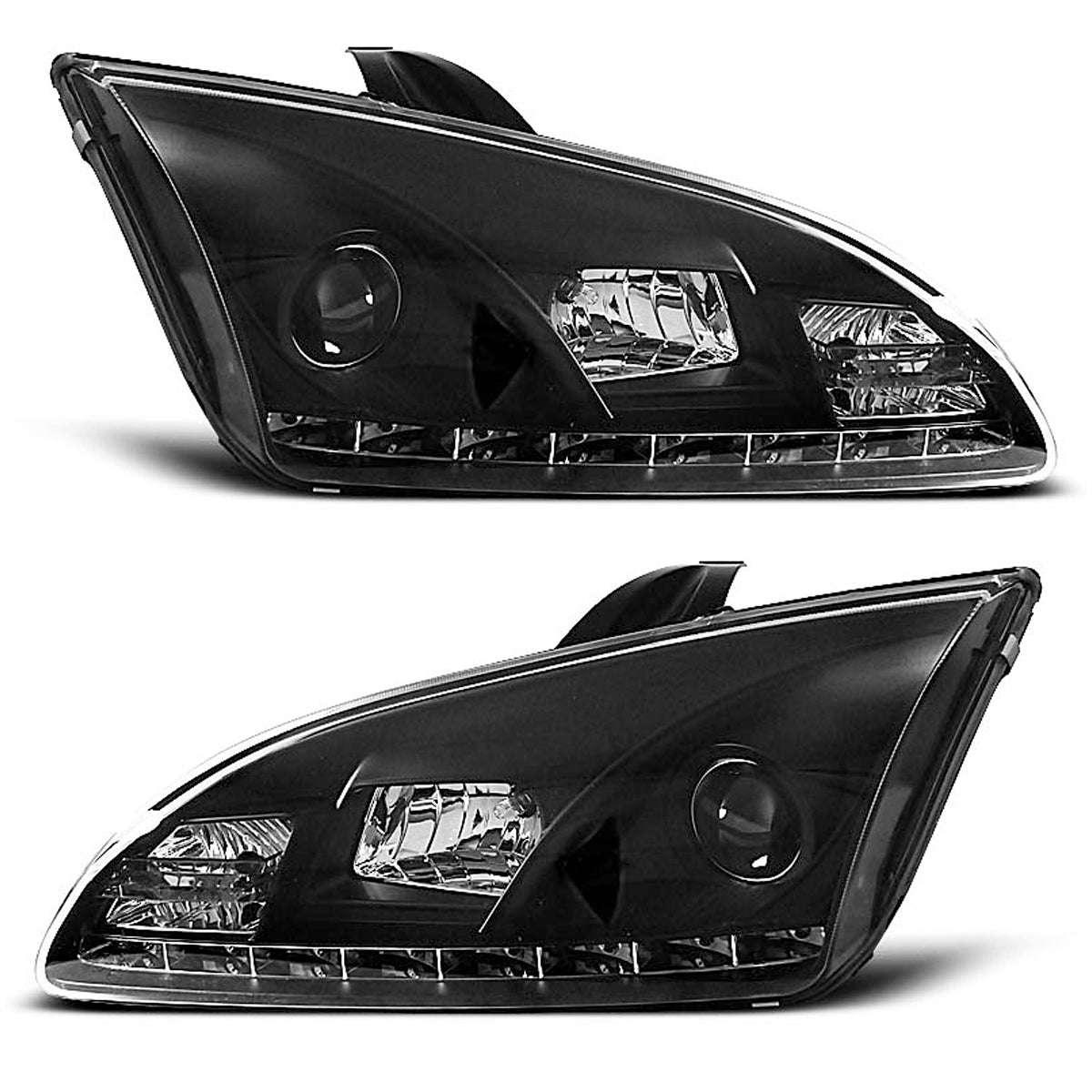 Scheinwerfer passend für Ford Focus II 09.04-01.08 Tagfahrlicht Schwarz