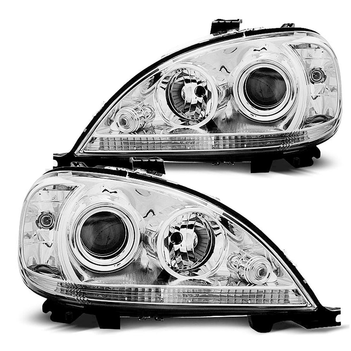 Scheinwerfer Chrom passend für Mercedes W163 ML M-Klasse 09.01-05