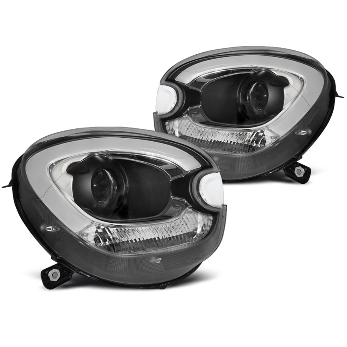 Scheinwerfer Tube Light Schwarz passend für BMW MINI (COOPER) R60 R61 Countryman 10-14