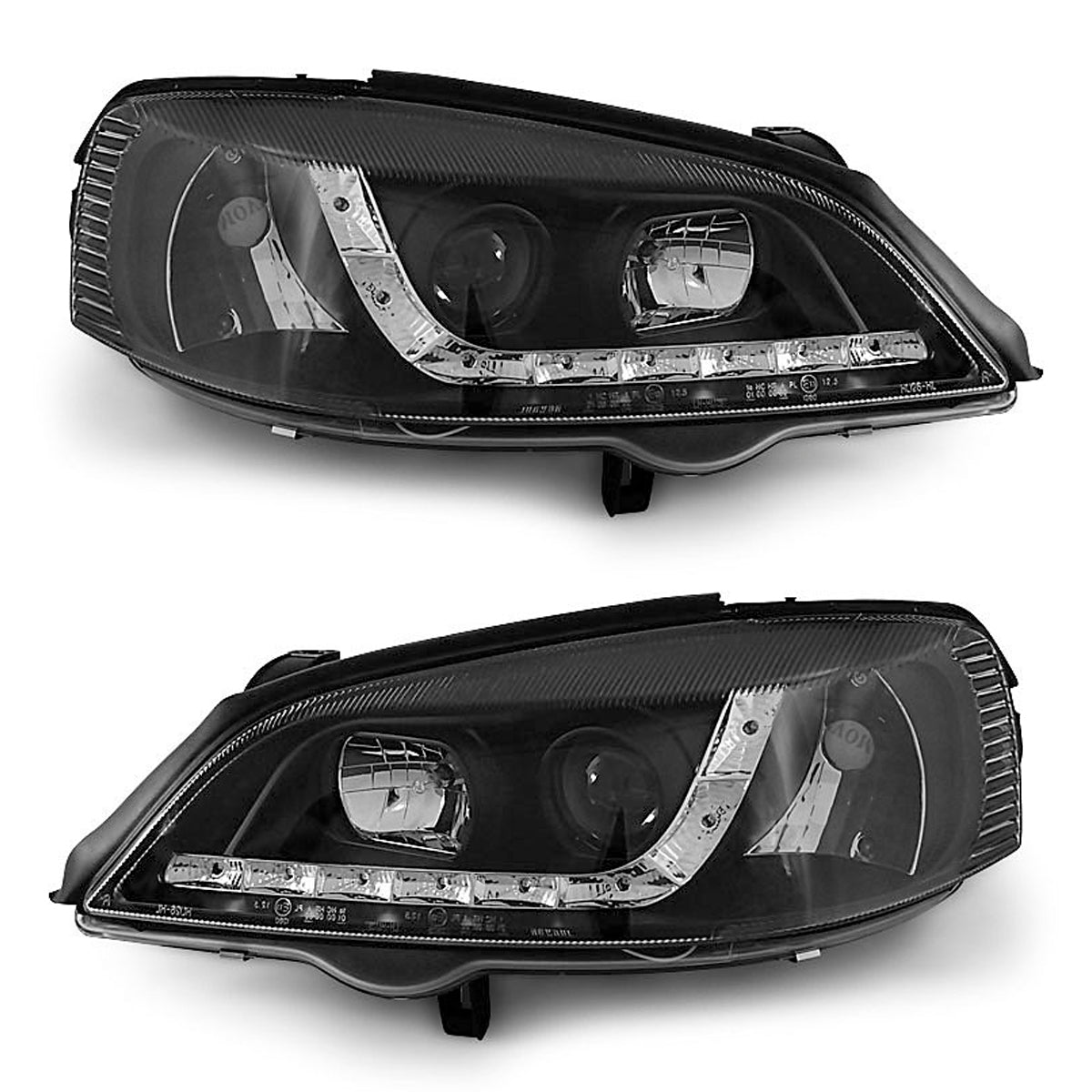 Scheinwerfer passend für Opel Astra G 09.97-02.04 Daylight Schwarz