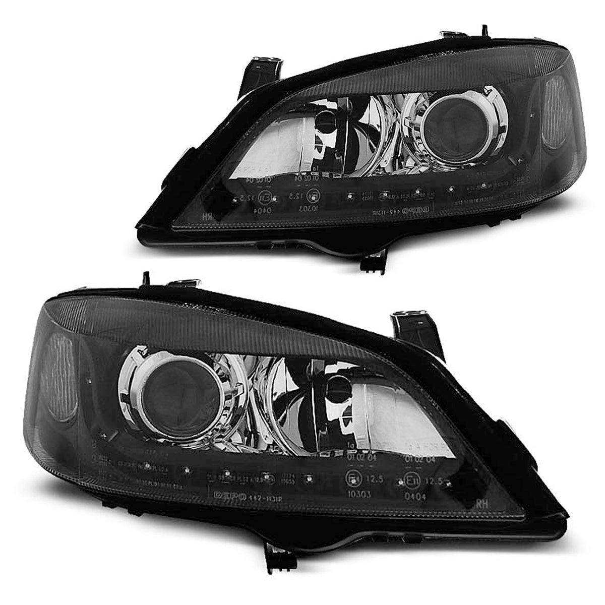 Scheinwerfer passend für Opel Astra G 09.97-02.04 Daylight Schwarz