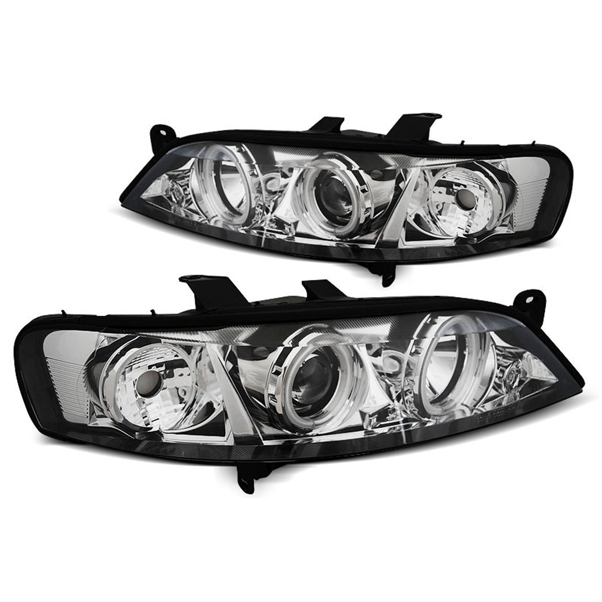 Scheinwerfer passend für Opel Vectra B 99-03.02 Angel Eyes CCFL Chrom