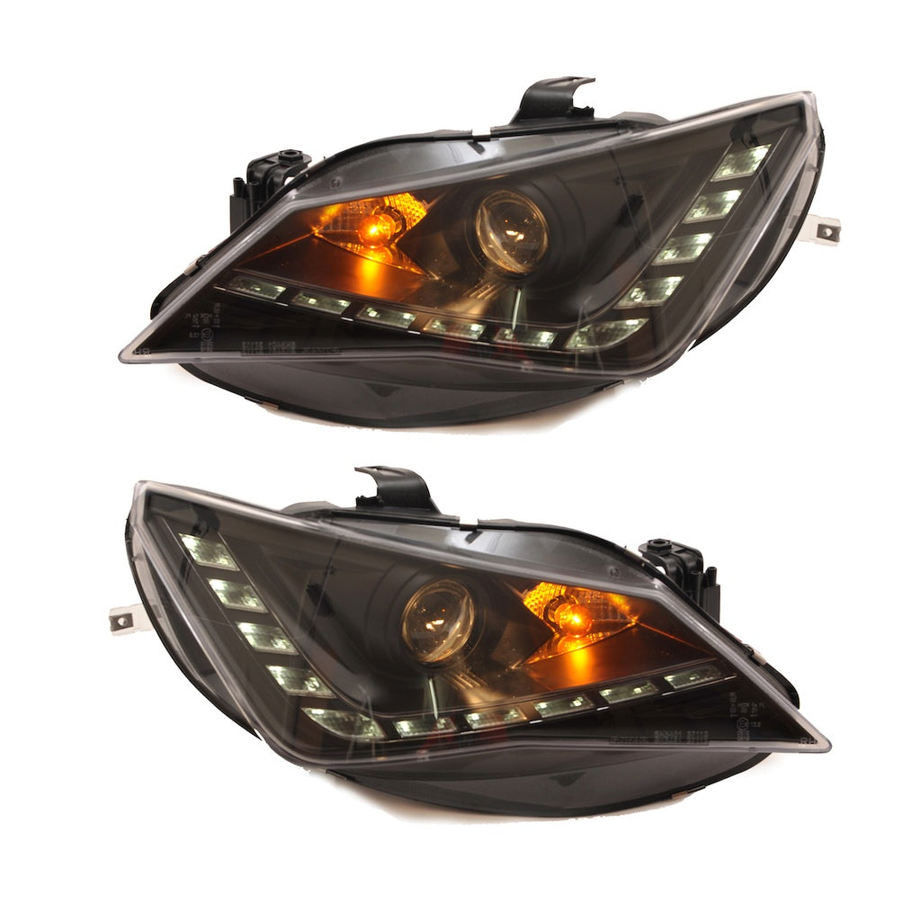 Scheinwerfer Halogen Schwarz passend für SEAT IBIZA IV (6J) 2013-heute