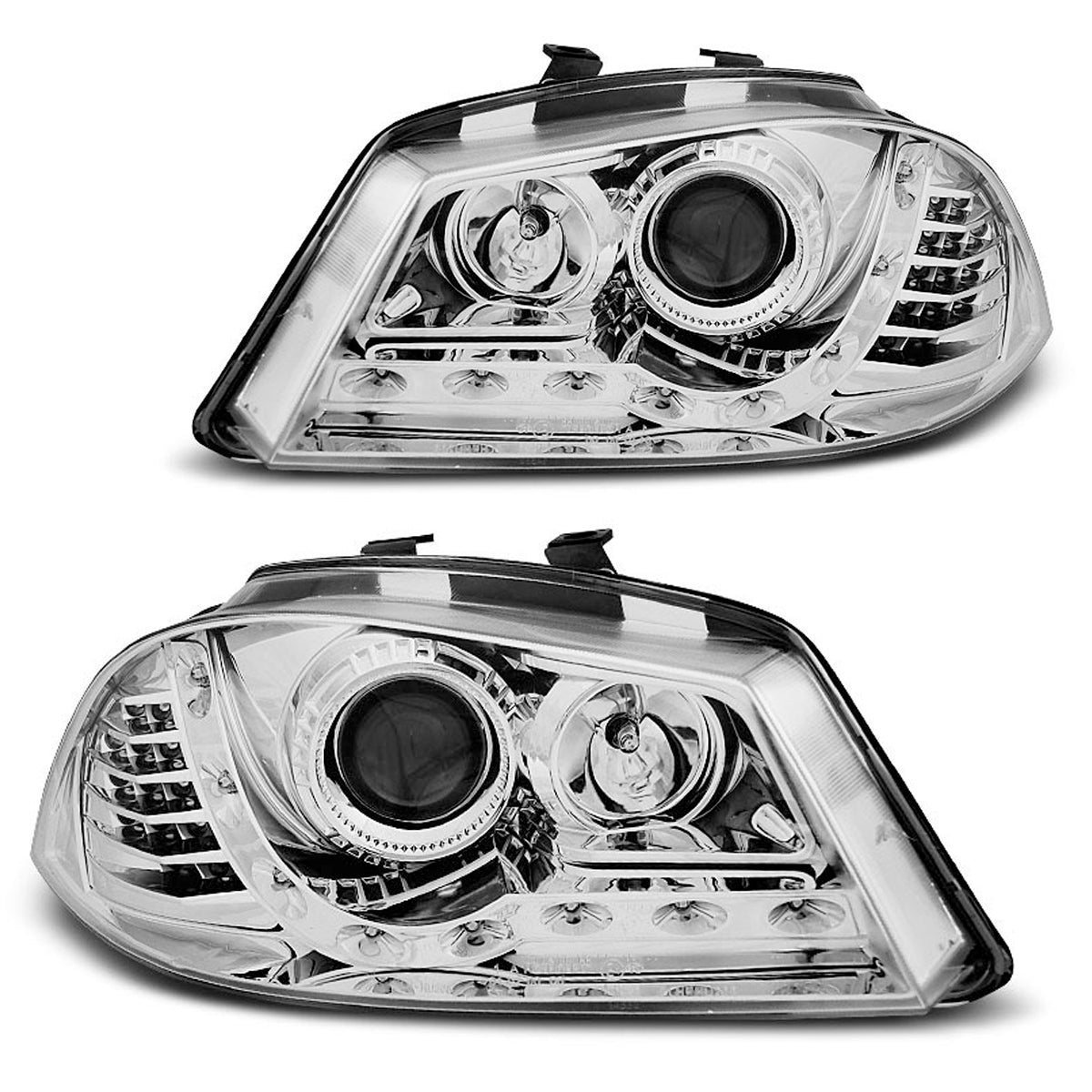 Scheinwerfer Tagfahrlicht Chrom passend für Seat Ibiza 6L 04.02-08