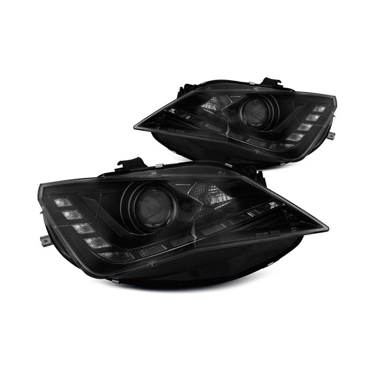 Scheinwerfer True DRL Schwarz passend für Seat Ibiza 6J 12-15