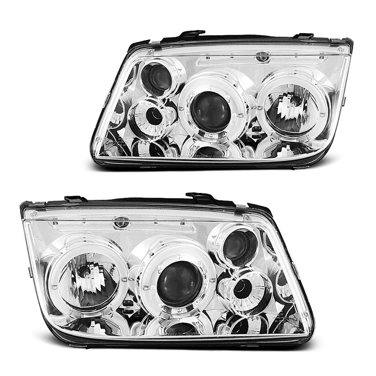 Scheinwerfer Angel Eyes Chrom passend für VW Bora 09.98-07.05