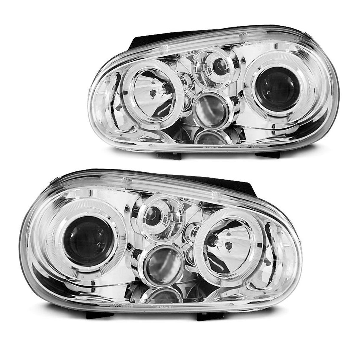 Scheinwerfer VW Golf 4 09.97-09.03 Angel Eyes Chrom