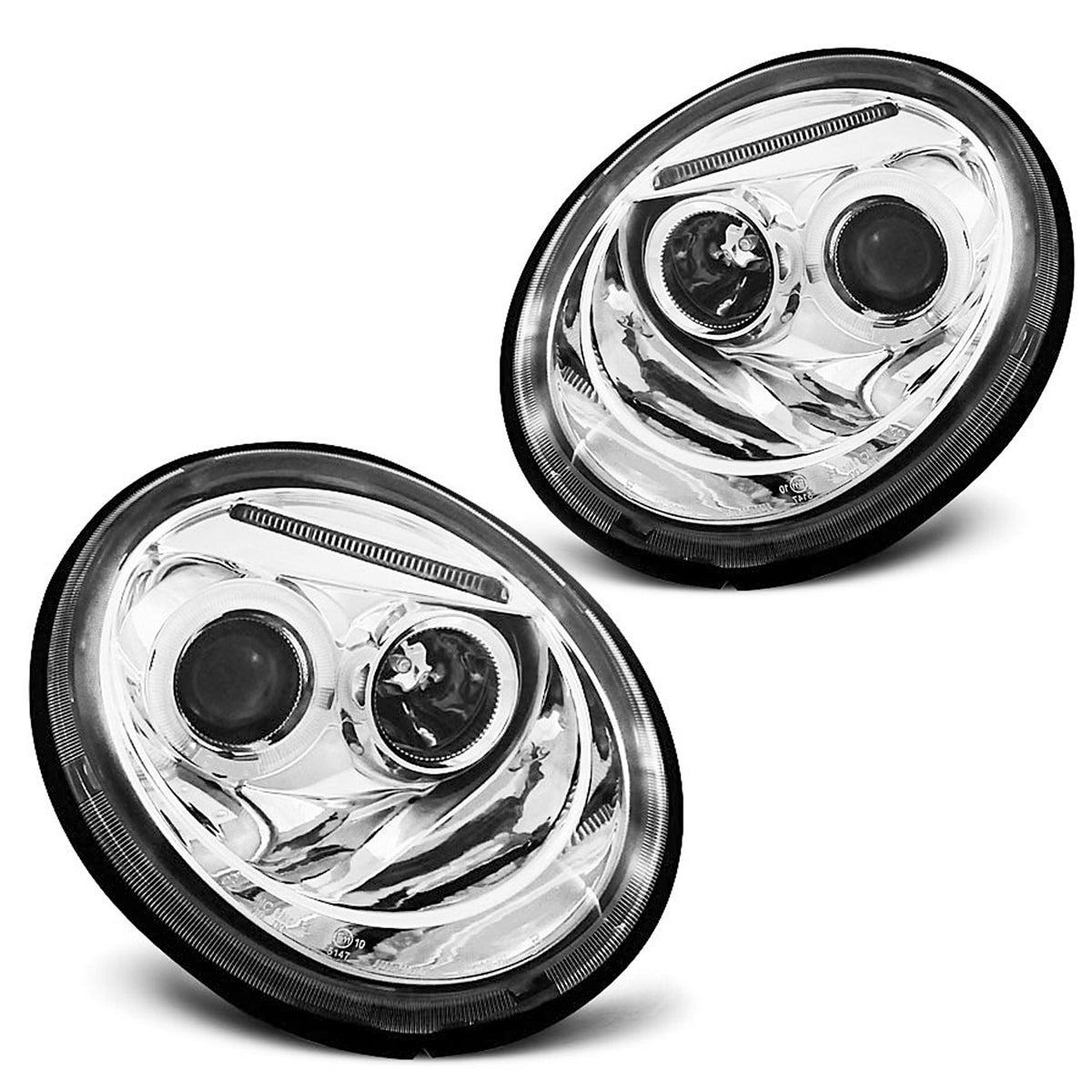 Scheinwerfer Angel Eyes Chrom passend für VW New Beetle 10.98-05.05