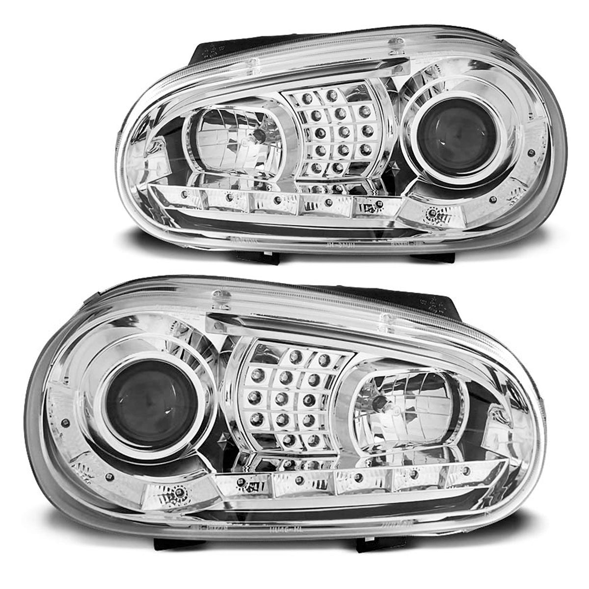 Scheinwerfer Tagfahrlicht Chrom passend für VW GOLF 4 09.97-09.03