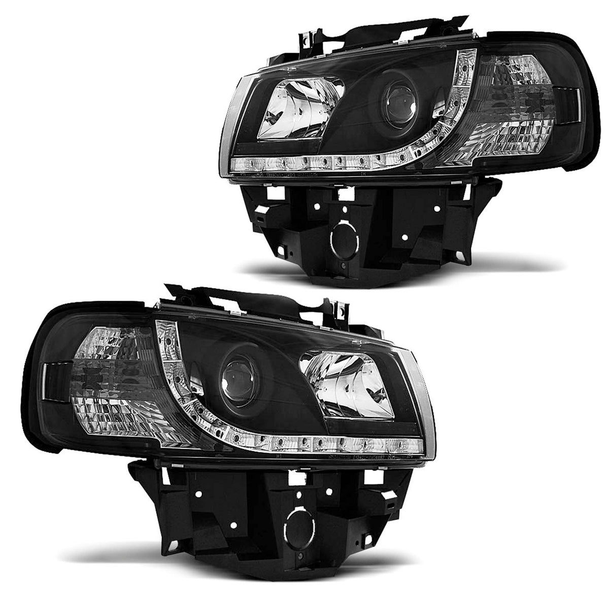 Scheinwerfer Tagfahrlicht Schwarz passend für VW T4 08.96-03.03 BUS