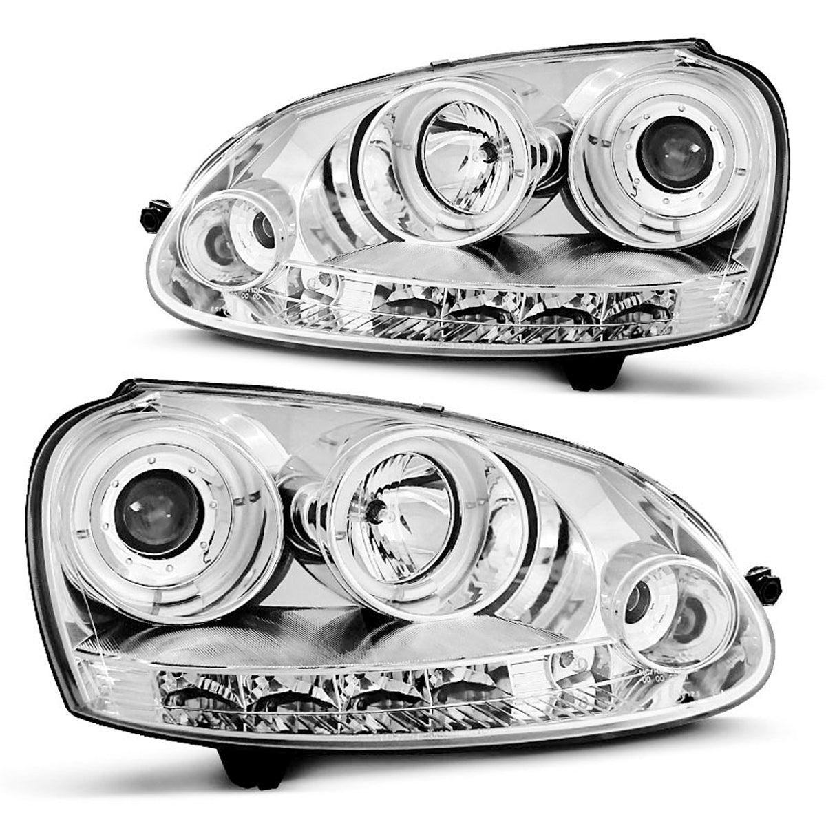 Scheinwerfer Angel Eyes Chrom passend für VW GOLF 5 10.03-09