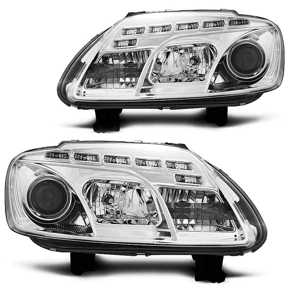 Scheinwerfer Tagfahrlicht Chrom passend für VW TOURAN 02.03-10.06 / CADDY