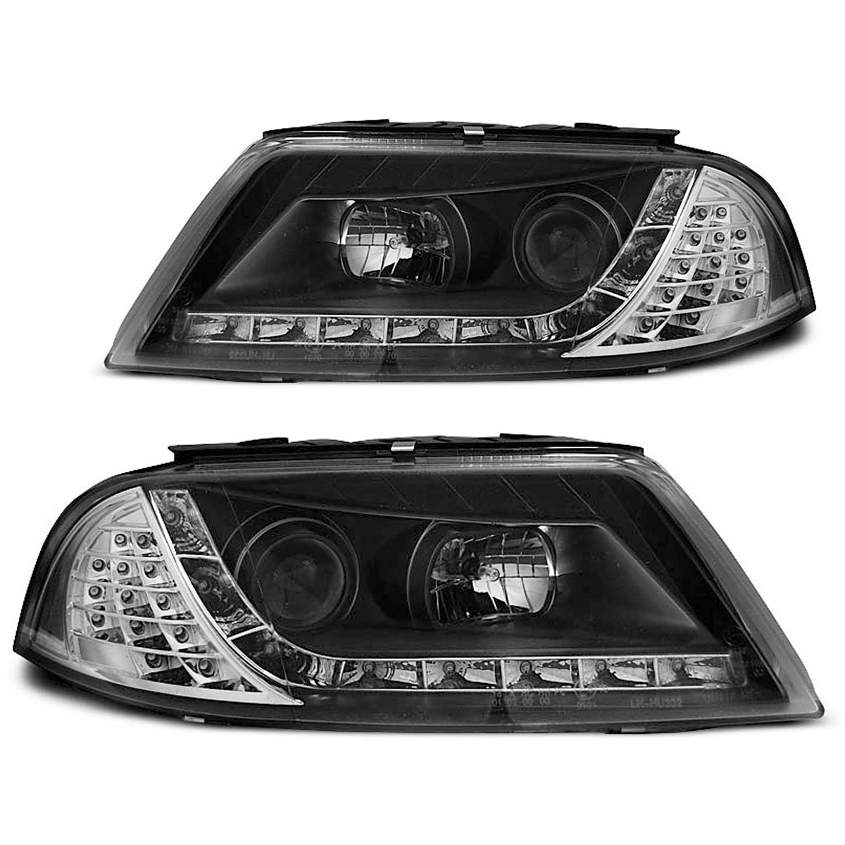 Scheinwerfer Daylight Schwarz passend für VW Passat 3BG B5 FL 09.00-03.05