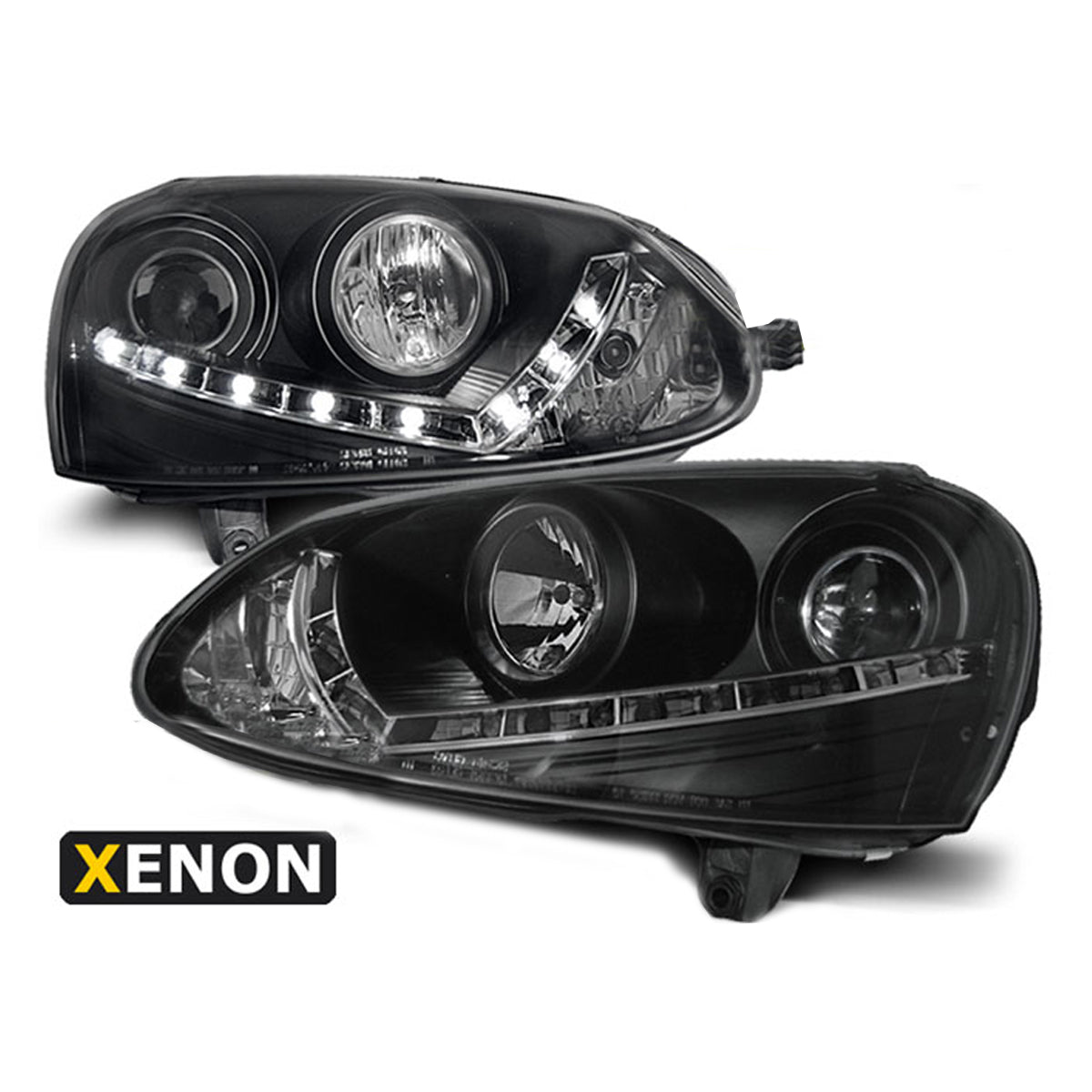 Xenon Scheinwerfer Daylight Schwarz passend für VW Golf 5 03-08