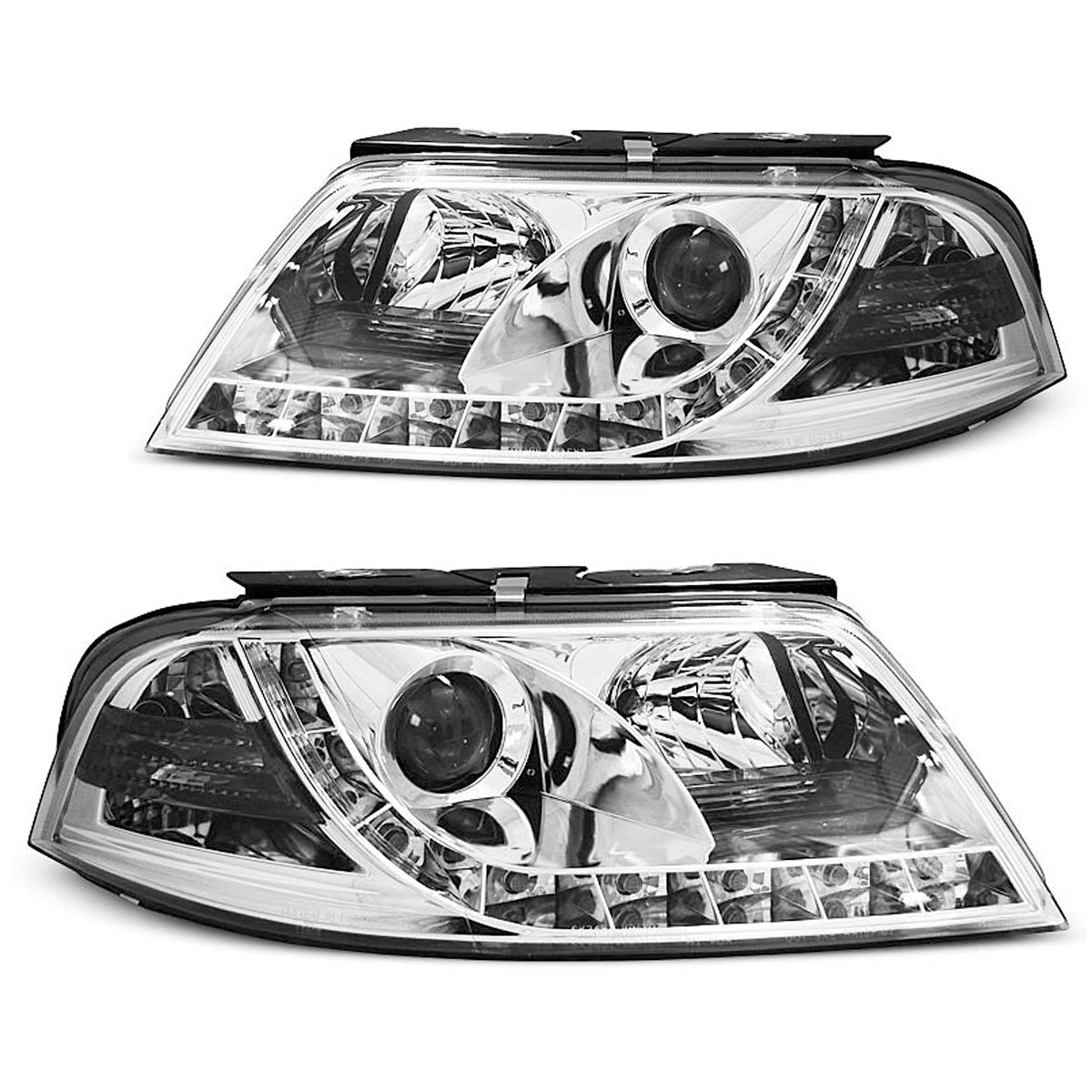 Scheinwerfer True DRL Chrom passend für VW Passat 3BG 09.00-03.05