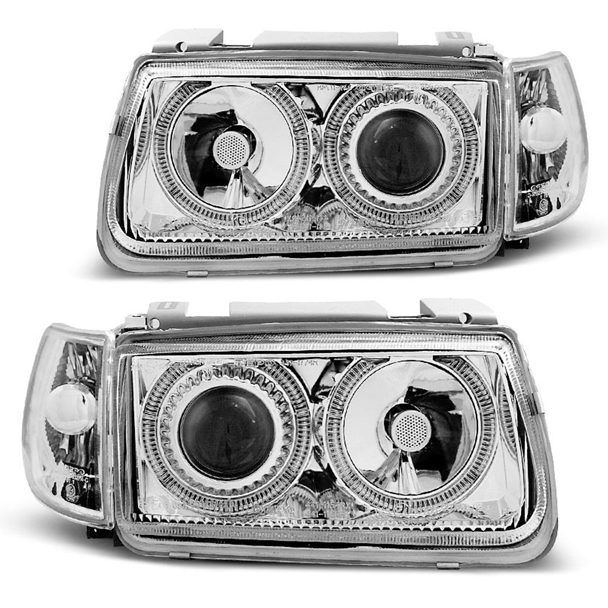 Scheinwerfer Angel Eyes Chrom passend für VW Polo 6N 10.94-09.99