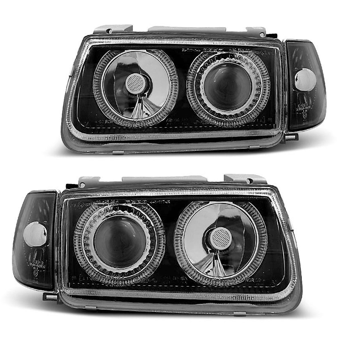 Scheinwerfer Angel Eyes Schwarz passend für VW Polo 6N 10.94-09.99
