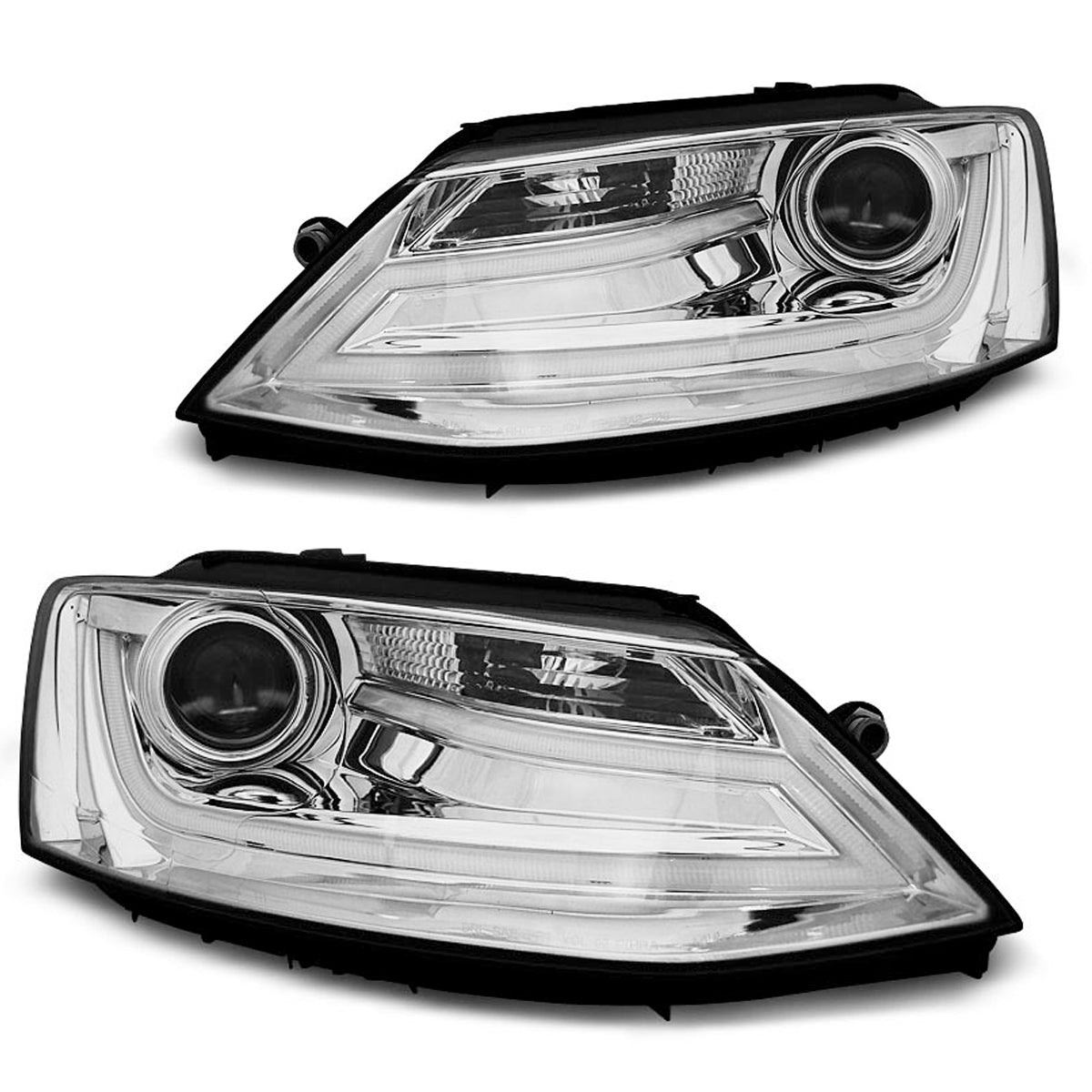Scheinwerfer Röhrenlicht Chrom passend für VW Jetta VI 1.11-18