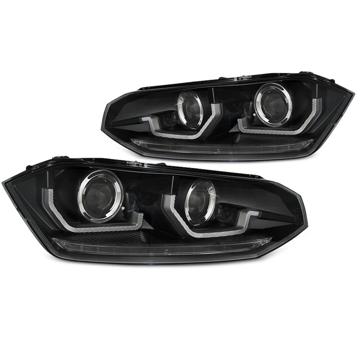 Scheinwerfer VW Polo VI 2G 17-21 SEQ LED Schwarz