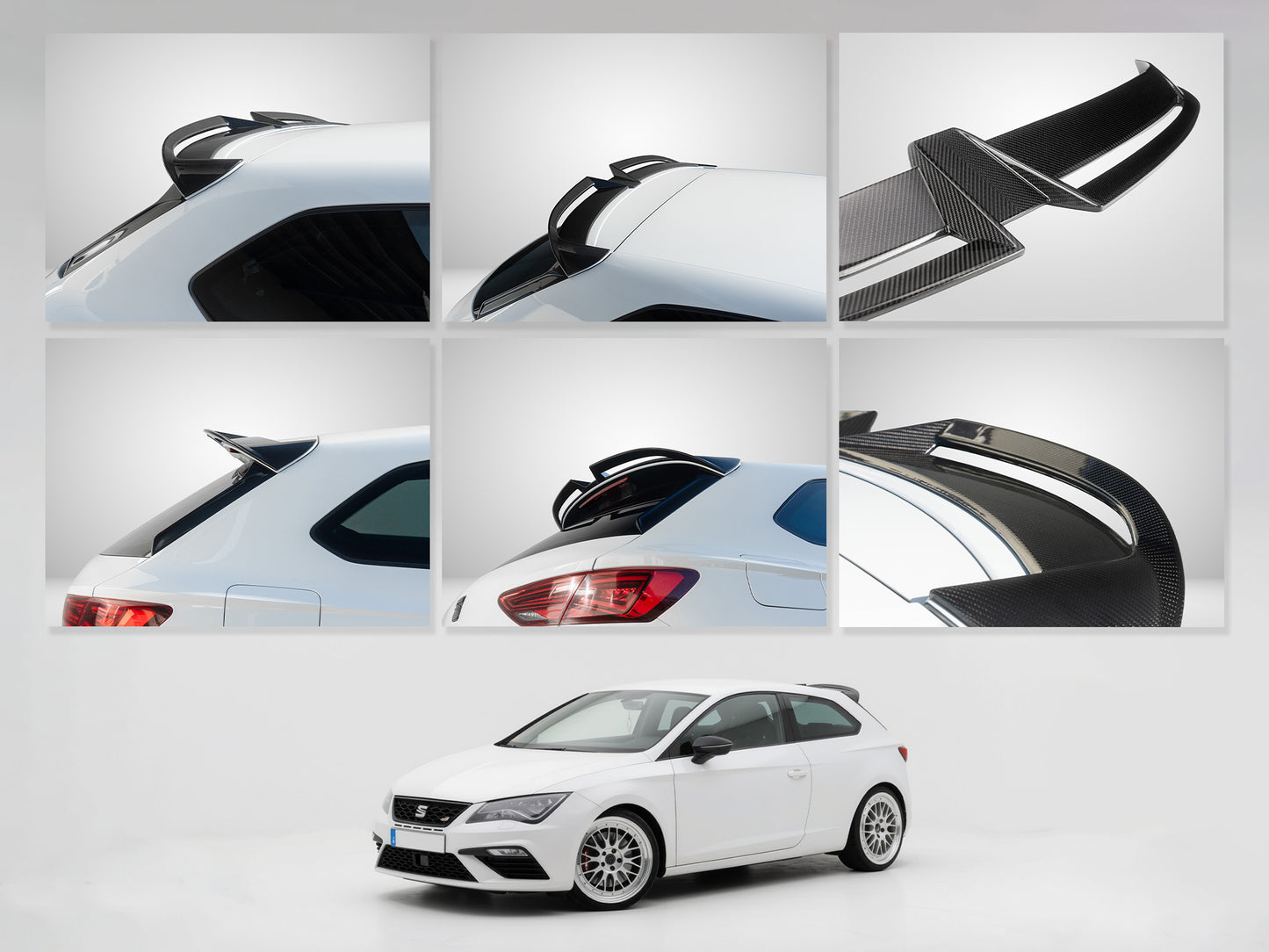 Heckspoiler Seat Leon Cupra 5F 2-Türer Echtcarbon-Hochglanz