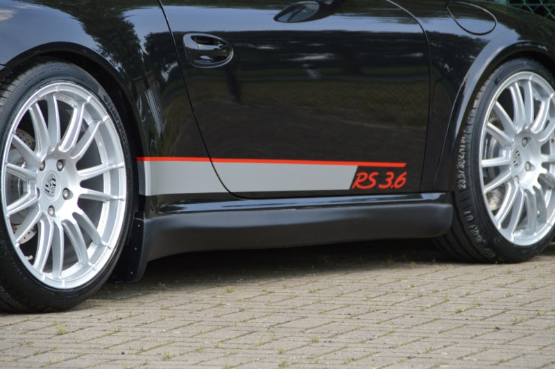 Seitenschwellersatz ABS Porsche 911, 997, 4S + Turbo Schwarz Glanz