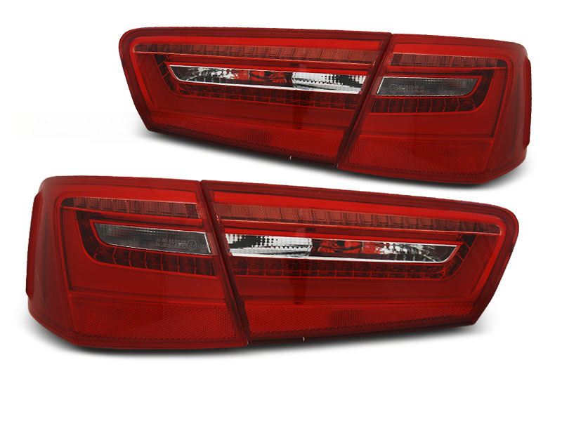Tuning-Tec LED Lightbar Rückleuchten für Audi A6 4G (C7) Limousine 11-14 rot/klar