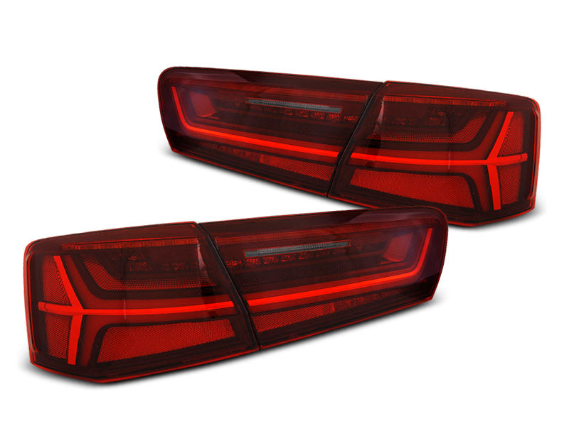 Tuning-Tec LED Lightbar Rückleuchten für Audi A6 4G (C7) Limousine 11-14 rot/klar mit dynamischem Blinker
