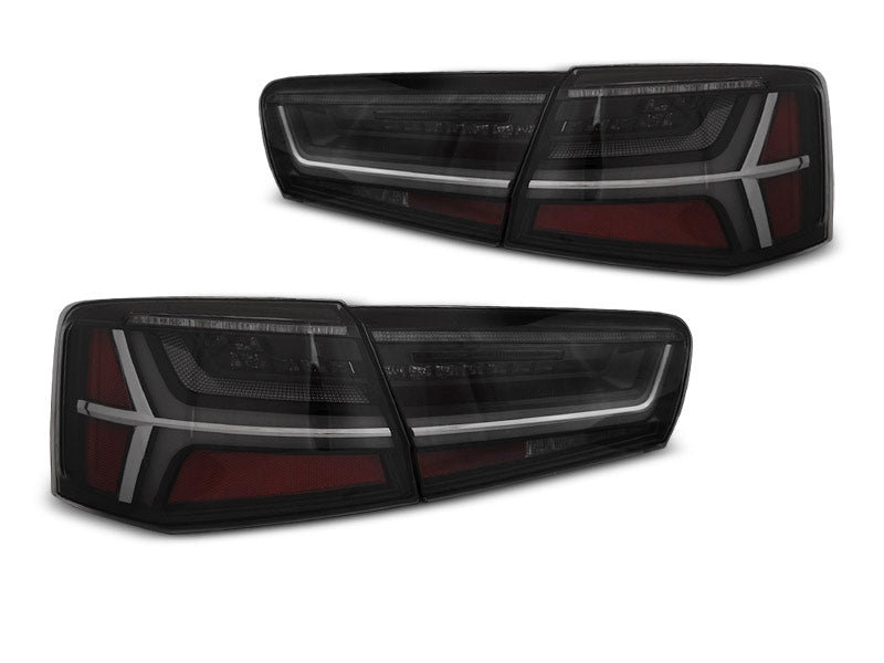 Tuning-Tec LED Lightbar Rückleuchten für Audi A6 4G (C7) Limousine 11-14 schwarz/rauch mit dynamischem Blinker