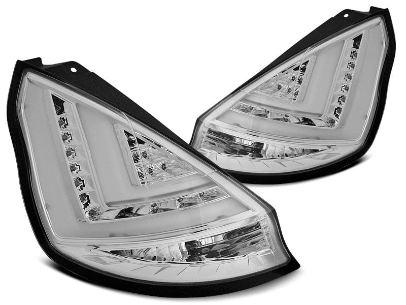 Tuning-Tec LED Lightbar Rückleuchten für Ford Fiesta MK7 12-16 chrom mit LED Blinker
