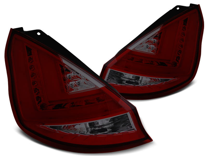 Tuning-Tec LED Lightbar Rückleuchten für Ford Fiesta MK7 12-16 rot/rauch mit LED Blinker