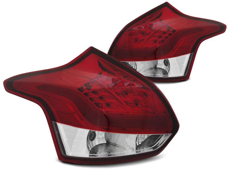 Tuning-Tec LED Lightbar Rückleuchten für Ford Focus MK3 11-14 rot/klar