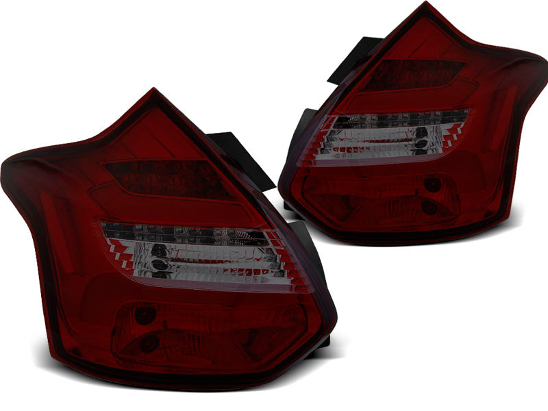 Tuning-Tec LED Lightbar Rückleuchten für Ford Focus MK3 11-14 rot/rauch mit dynamischem Blinker