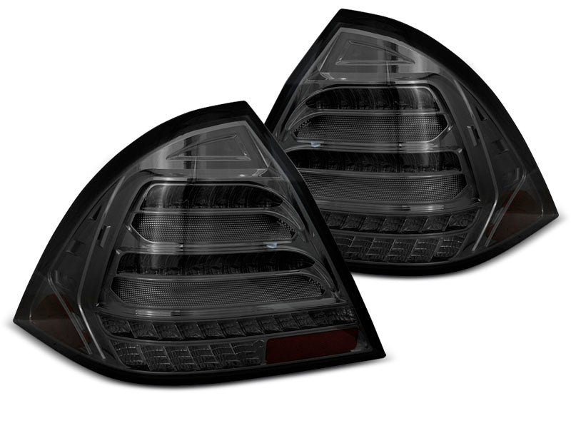 Tuning-Tec LED Lightbar Rückleuchten für Mercedes Benz C-Klasse W203 04-07 Limousine Schwarz Dynamische Blinker