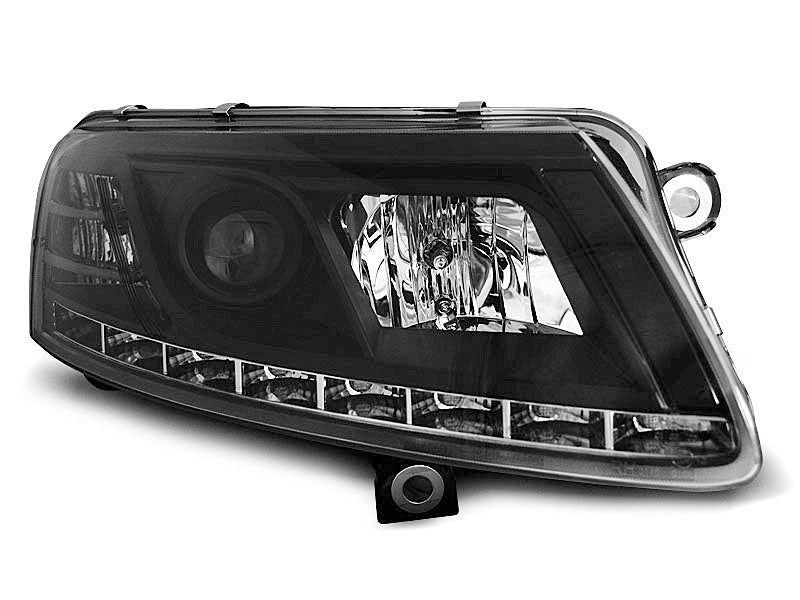 Tuning-Tec Xenon LED Angel Eyes Scheinwerfer für Audi A6 C6 (4F) 04-08 schwarz