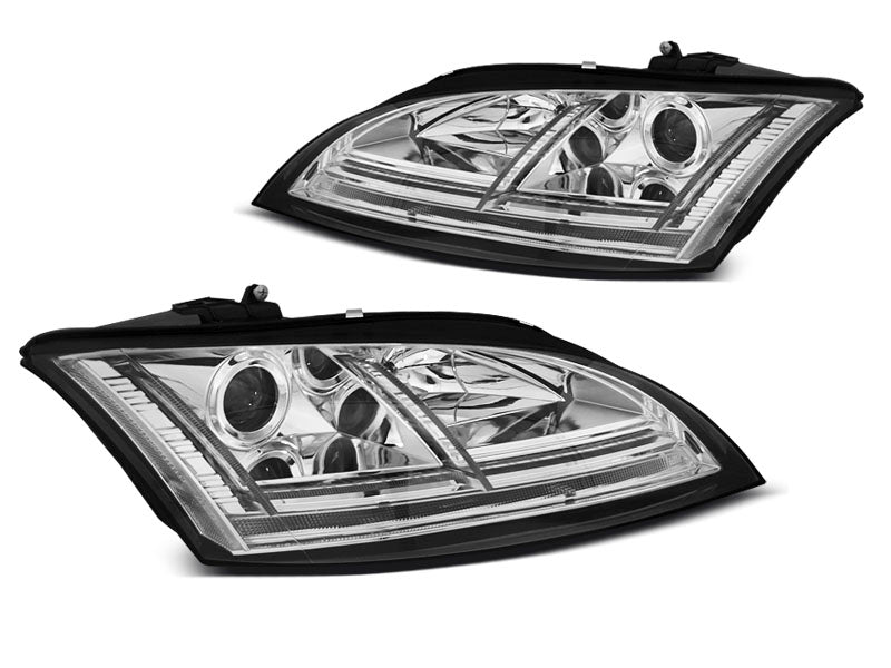 Tuning-Tec Xenon LED Tagfahrlicht Scheinwerfer für Audi TT 8J 06-10 chrom