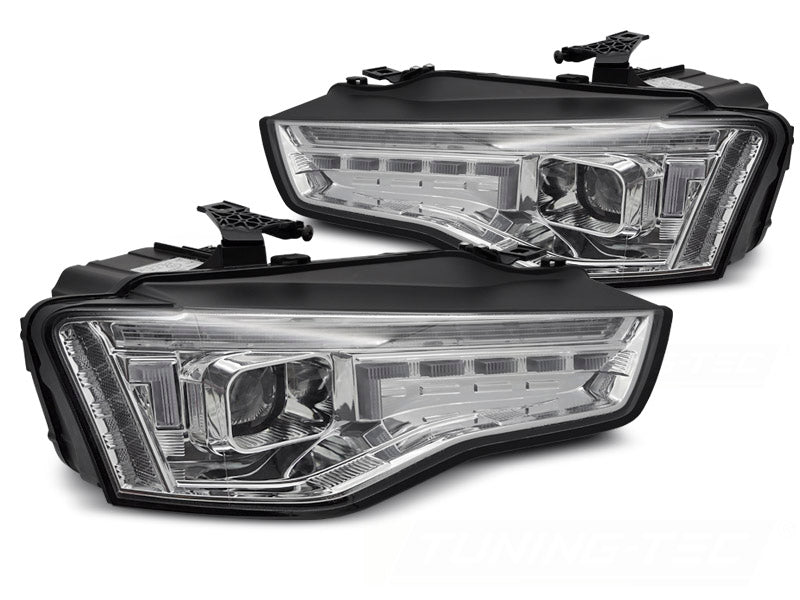 Tuning-Tec Xenon LED Tagfahrlicht Scheinwerfer Set für Audi A5 Facelift 11-16 Chrom mit dyn. Blinker