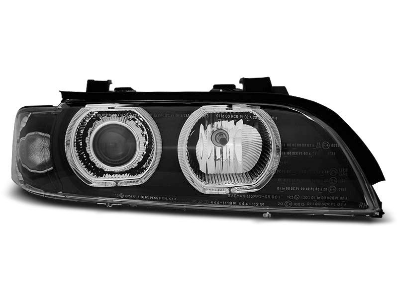 Tuning-Tec Xenon LED Angel Eyes Scheinwerfer für BMW 5er E39 Facelift 00-03 schwarz