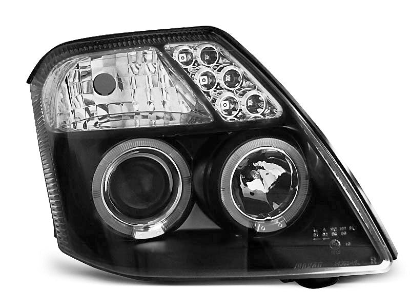 Tuning-Tec LED Angel Eyes Scheinwerfer für Citroen C2 03-10 schwarz