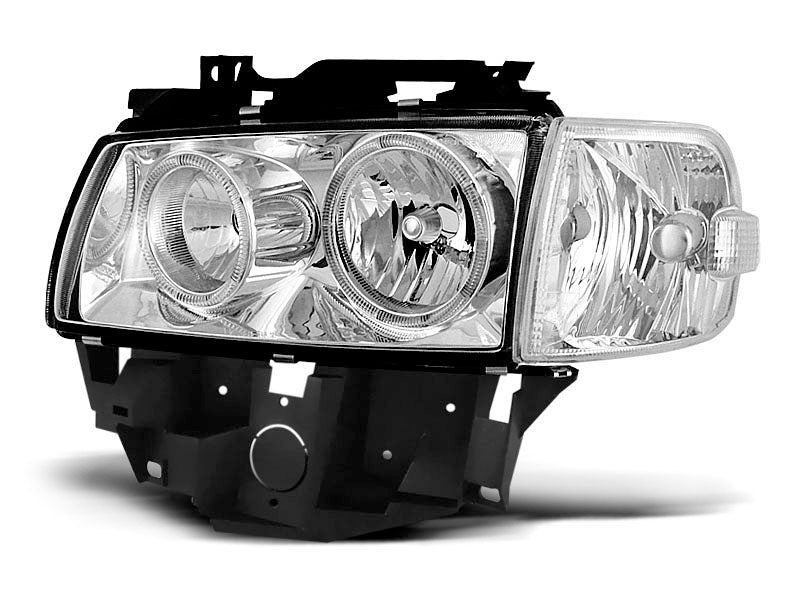 Tuning-Tec Angel Eyes Scheinwerfer für VW T4 Bus 96-03 (langer Vorderwagen) chrom